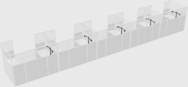 U-shaped cubicle