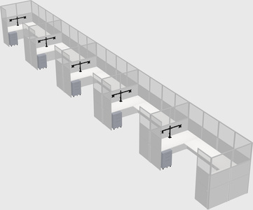 U-shaped cubicle