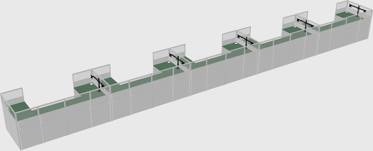 U-shaped cubicle