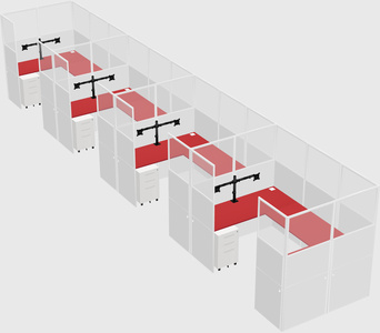 U-shaped cubicle