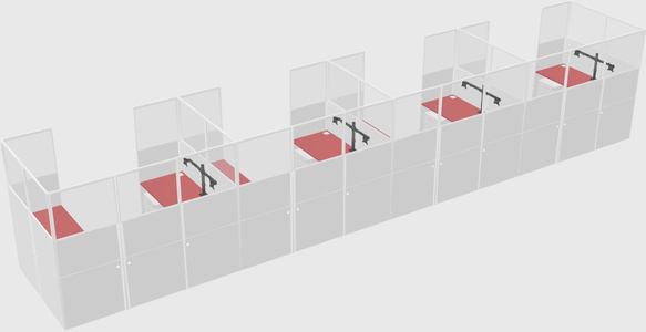 U-shaped cubicle