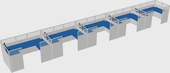 Cabine en u