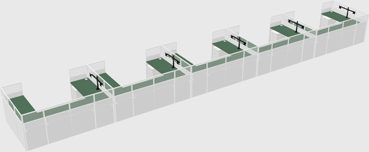 U-shaped cubicle