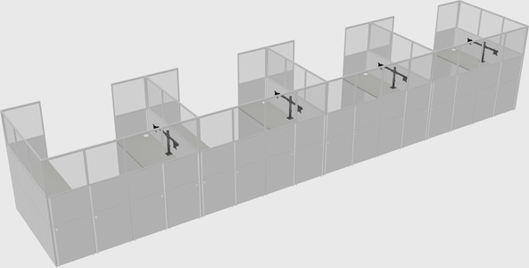 U-shaped cubicle