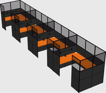 U-shaped cubicle