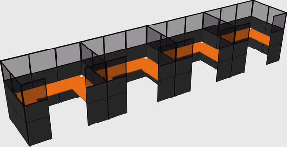 U-shaped cubicle