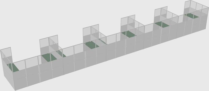 U-shaped cubicle