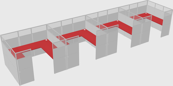 U-shaped cubicle