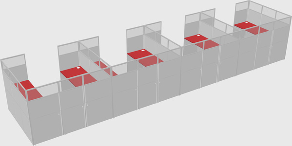 U-shaped cubicle