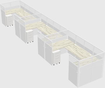 U-shaped cubicle
