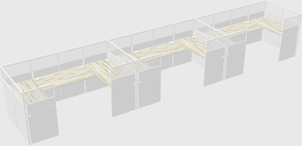 U-shaped cubicle