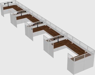U-shaped cubicle
