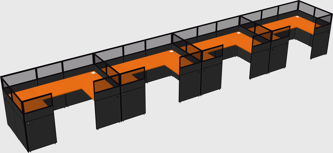U-shaped cubicle