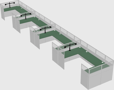 U-shaped cubicle