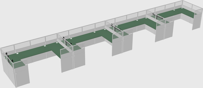 U-shaped cubicle
