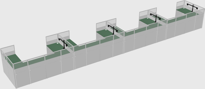 U-shaped cubicle
