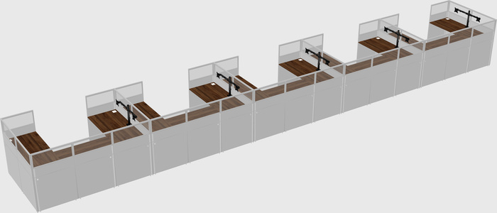 U-shaped cubicle