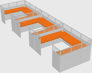 U-shaped cubicle