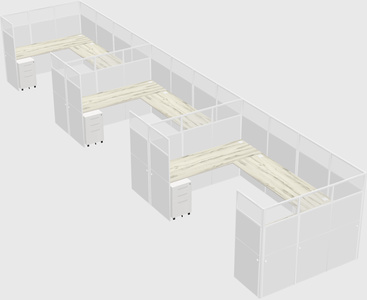 U-shaped cubicle