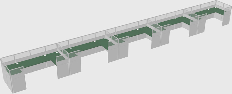 U-shaped cubicle