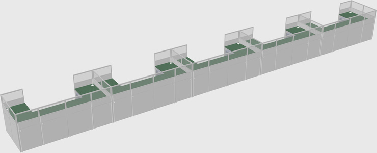U-shaped cubicle
