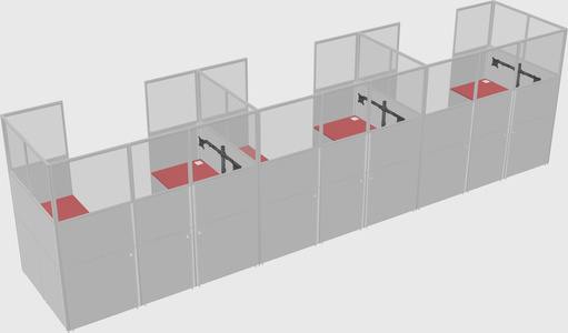 U-shaped cubicle