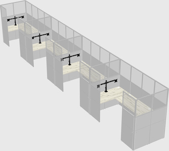 U-shaped cubicle