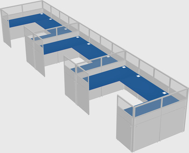 U-shaped cubicle