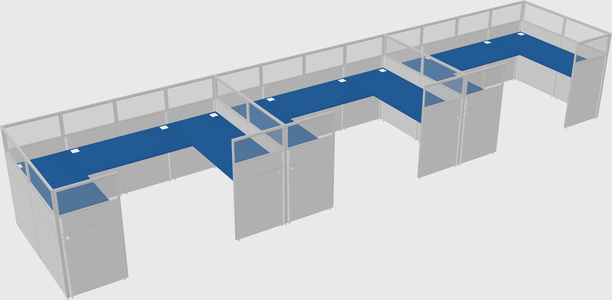 U-shaped cubicle