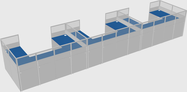 U-shaped cubicle