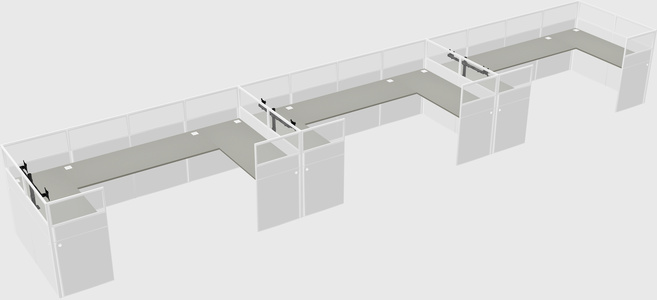 U-shaped cubicle