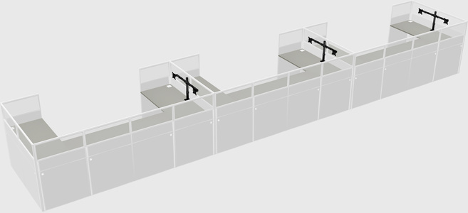 U-shaped cubicle