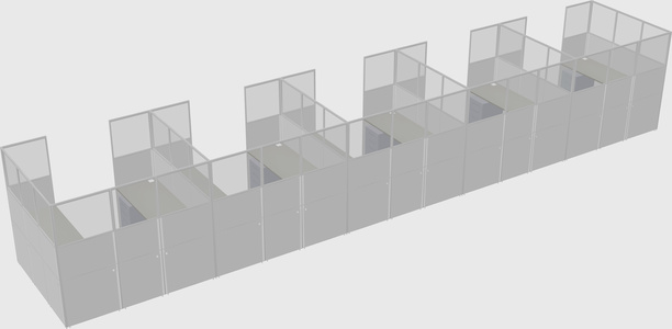 U-shaped cubicle