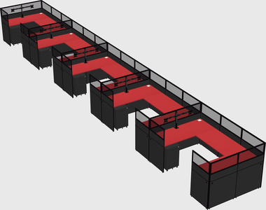 U-shaped cubicle