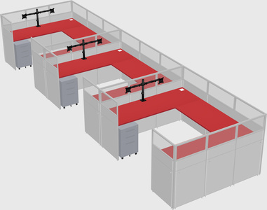 U-shaped cubicle
