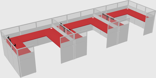 U-shaped cubicle
