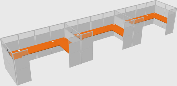 U-shaped cubicle