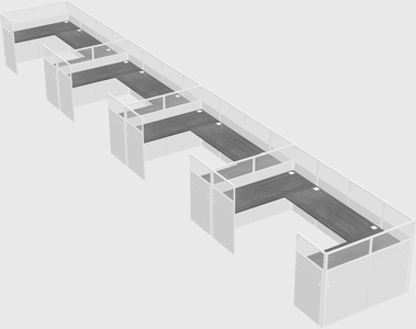 U-shaped cubicle