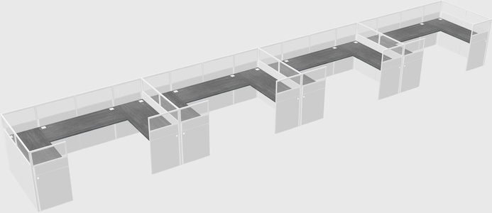U-shaped cubicle