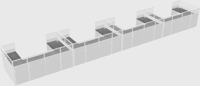 U-shaped cubicle
