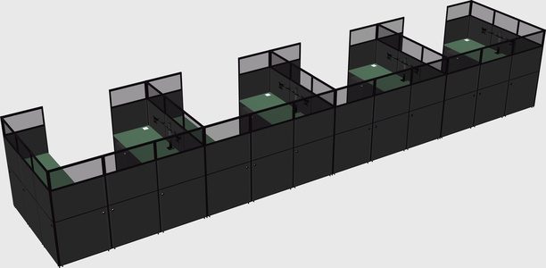 U-shaped cubicle