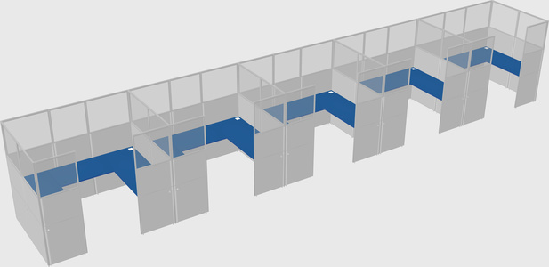 U-shaped cubicle