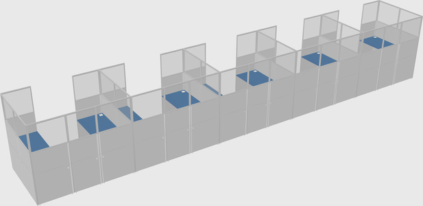 U-shaped cubicle