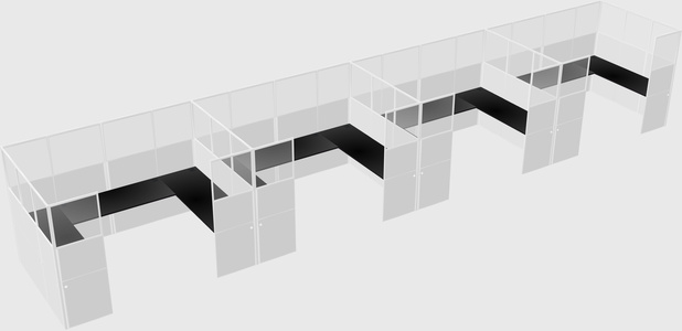 U-shaped cubicle