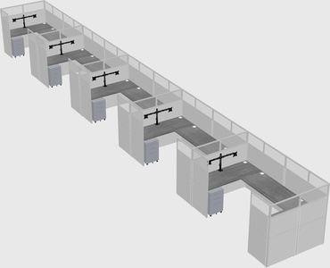 U-shaped cubicle