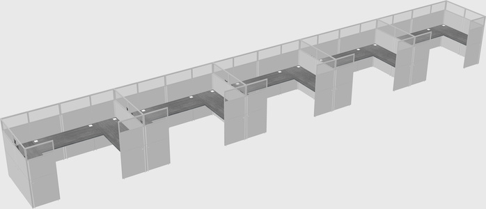 U-shaped cubicle