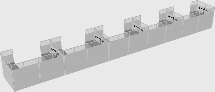 U-shaped cubicle