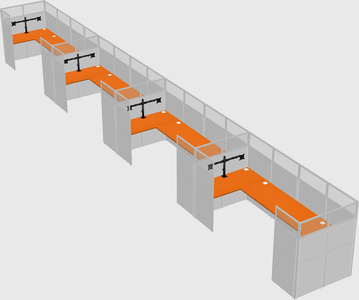 U-shaped cubicle