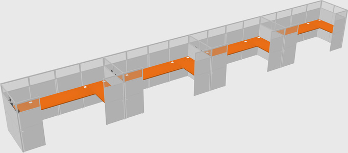 U-shaped cubicle