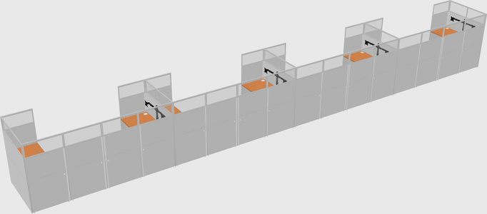 U-shaped cubicle